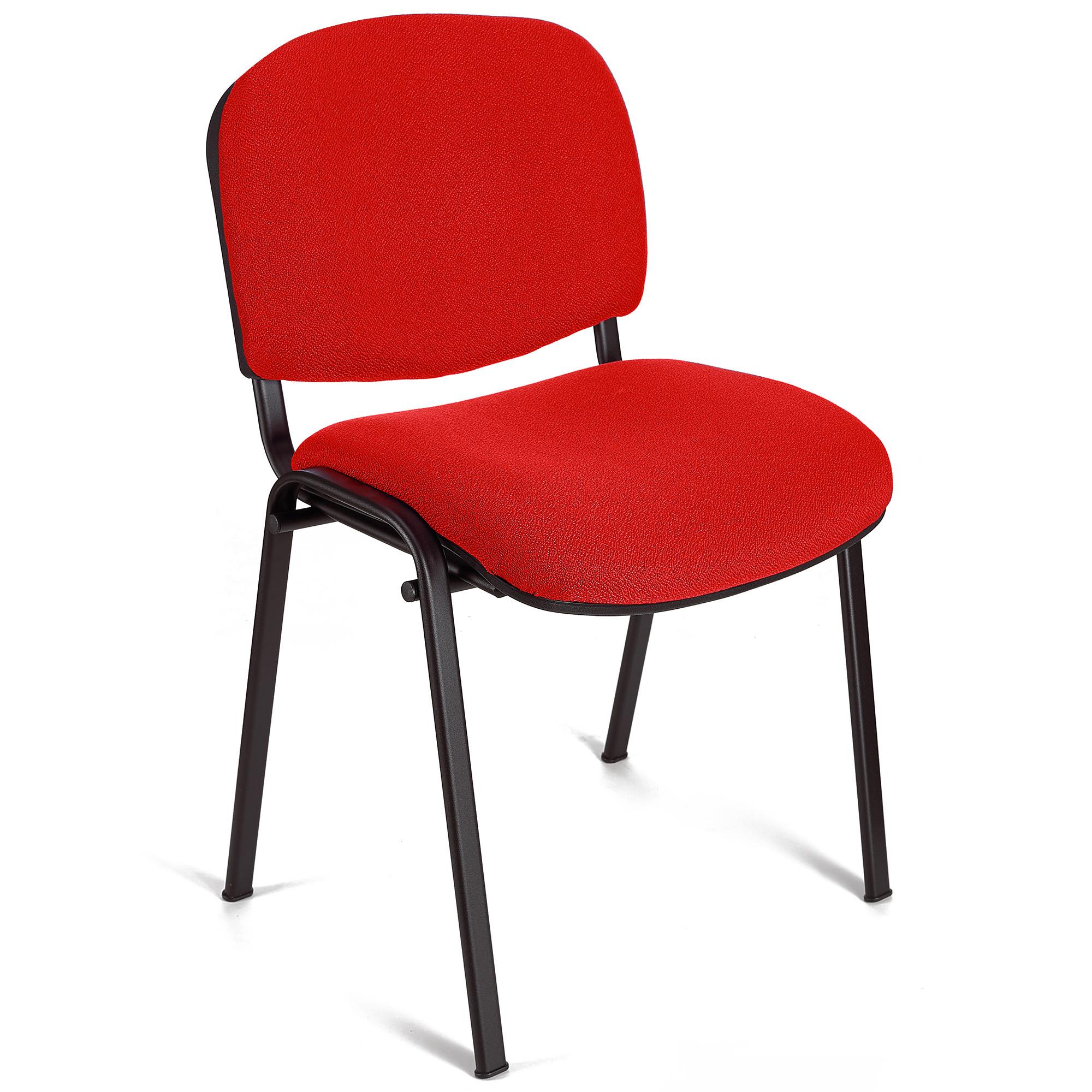 Konferenzstuhl MOBY BASE, bequem und praktisch, stapelbar, Farbe Rot