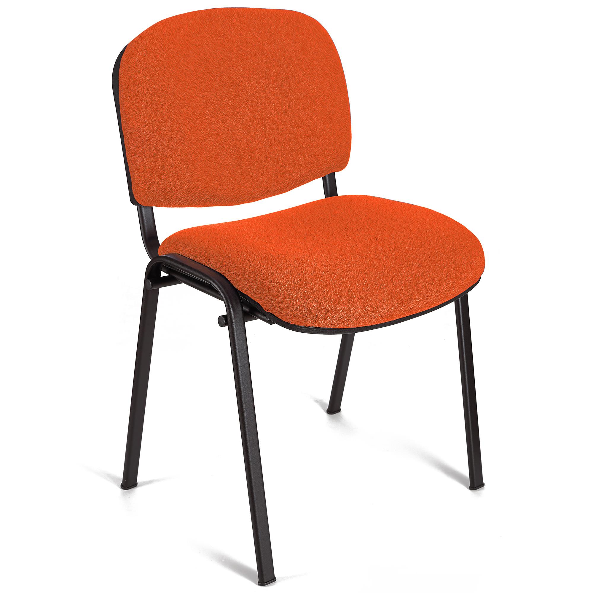 Konferenzstuhl MOBY BASE, bequem und praktisch, stapelbar, Farbe Orange