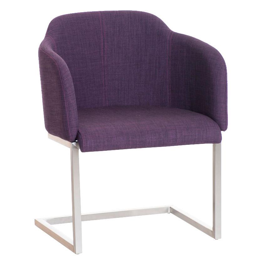 Designer-Sessel TOKIO STOFF, Stahlgestell, bequeme Sitzpolsterung, Farbe Lila