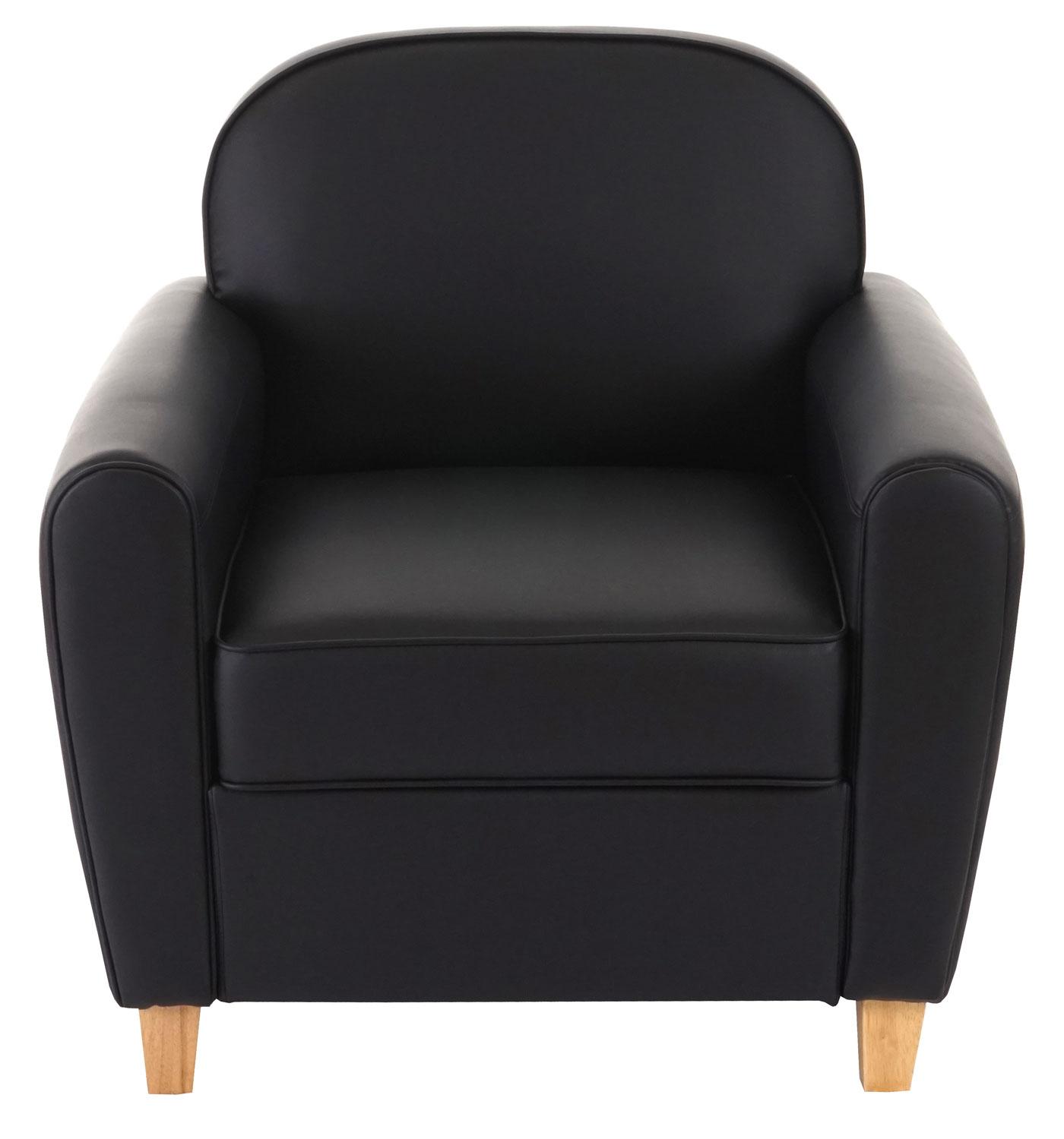 Sessel ARTIS. Elegantes Design, bequem und vielseitig, Lederbezug, Farbe Schwarz