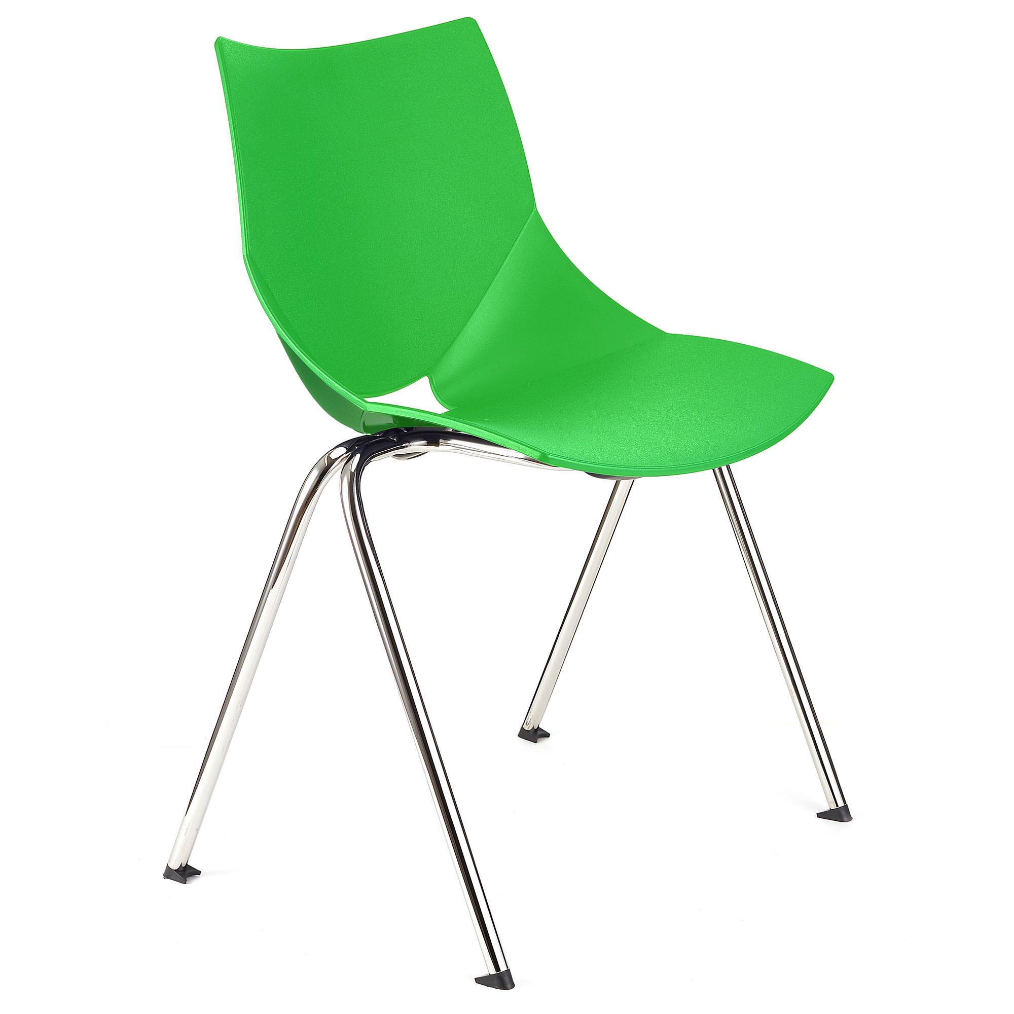 Konferenzstuhl AMIR, bequem und praktisch, stapelbar, Farbe Grün