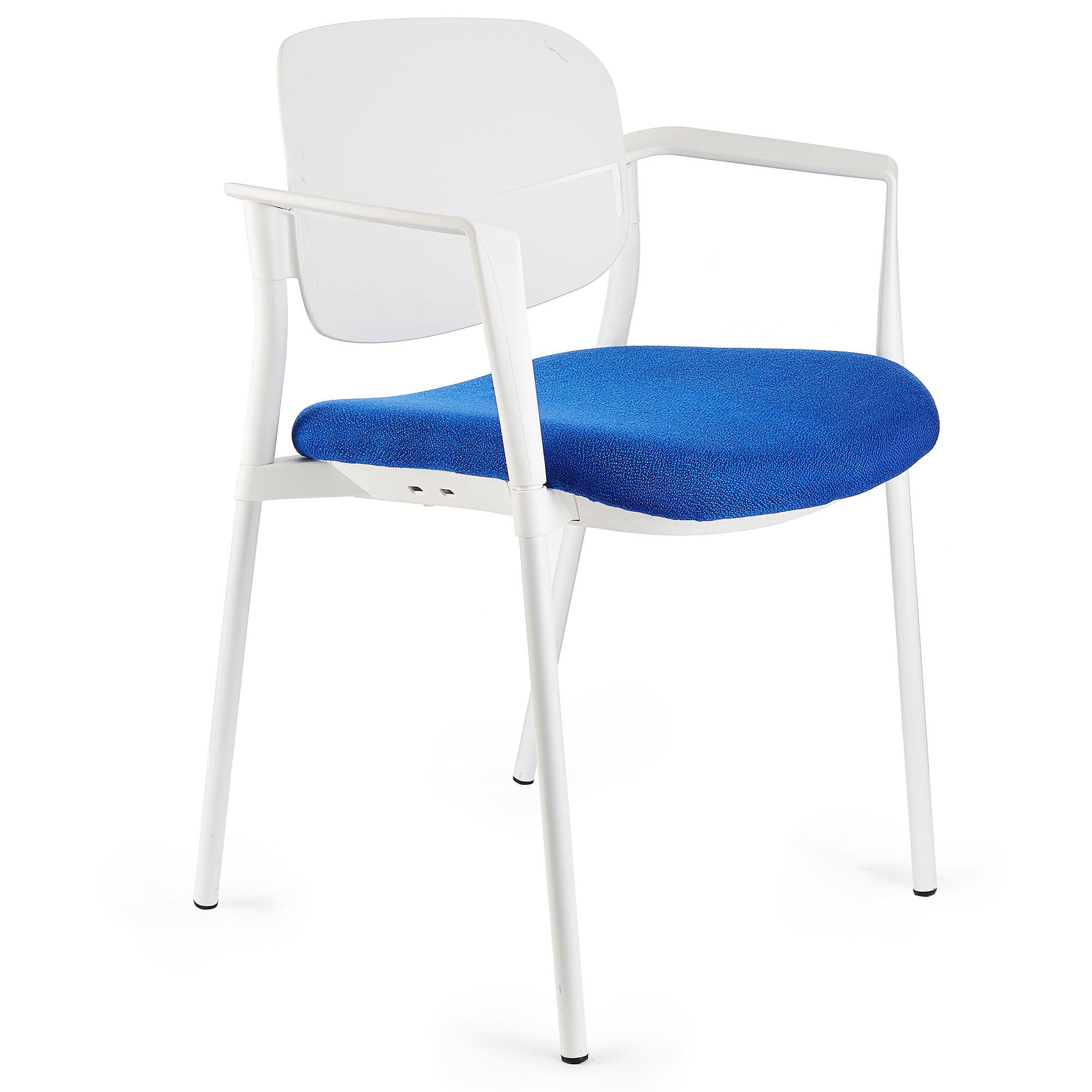 Konferenzstuhl ERIC, bequem und praktisch, stapelbar, Farbe Blau