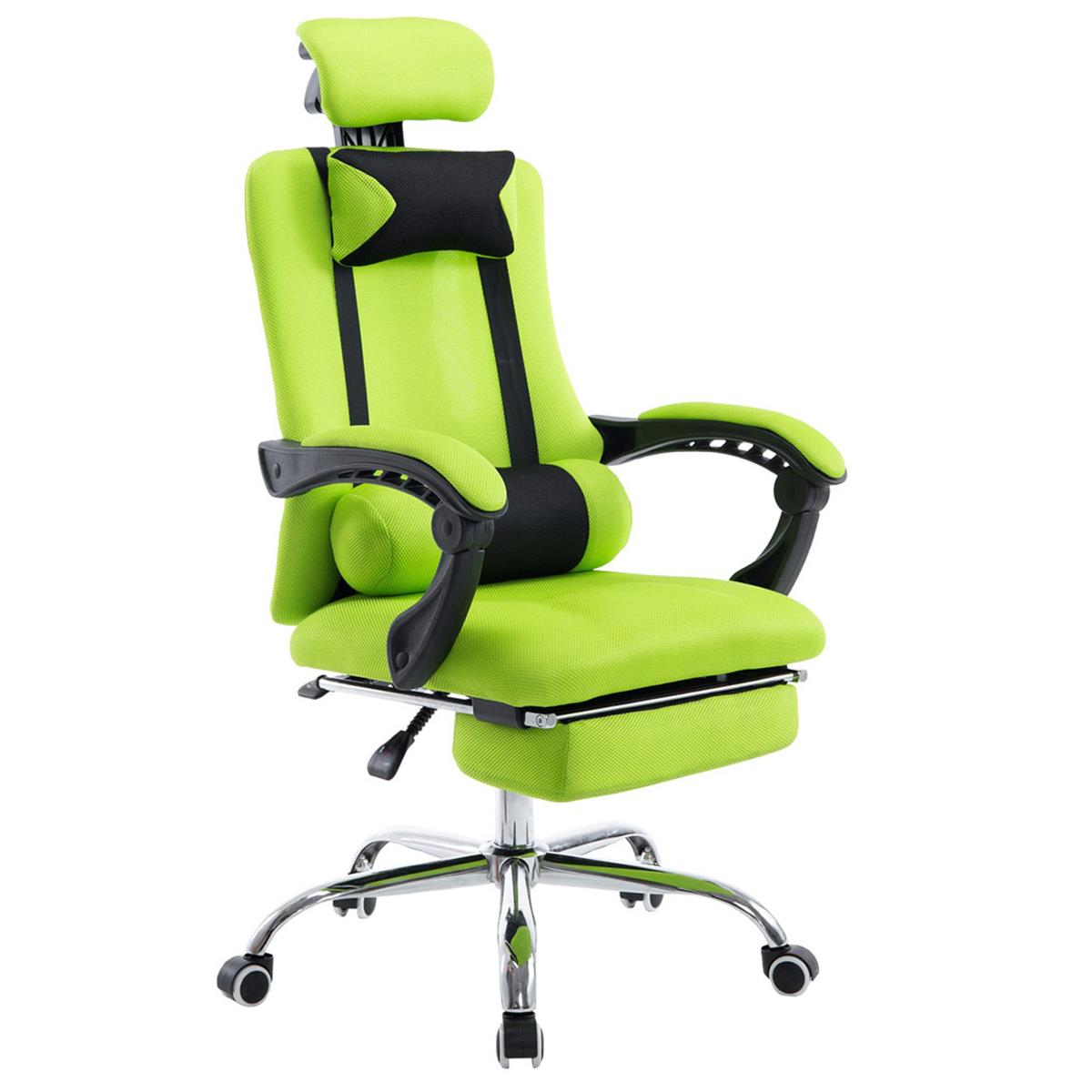 Gaming-Stuhl ANTARES, ausziehbare Fußablage, atmungsaktiver Netzbezug, Farbe Grün