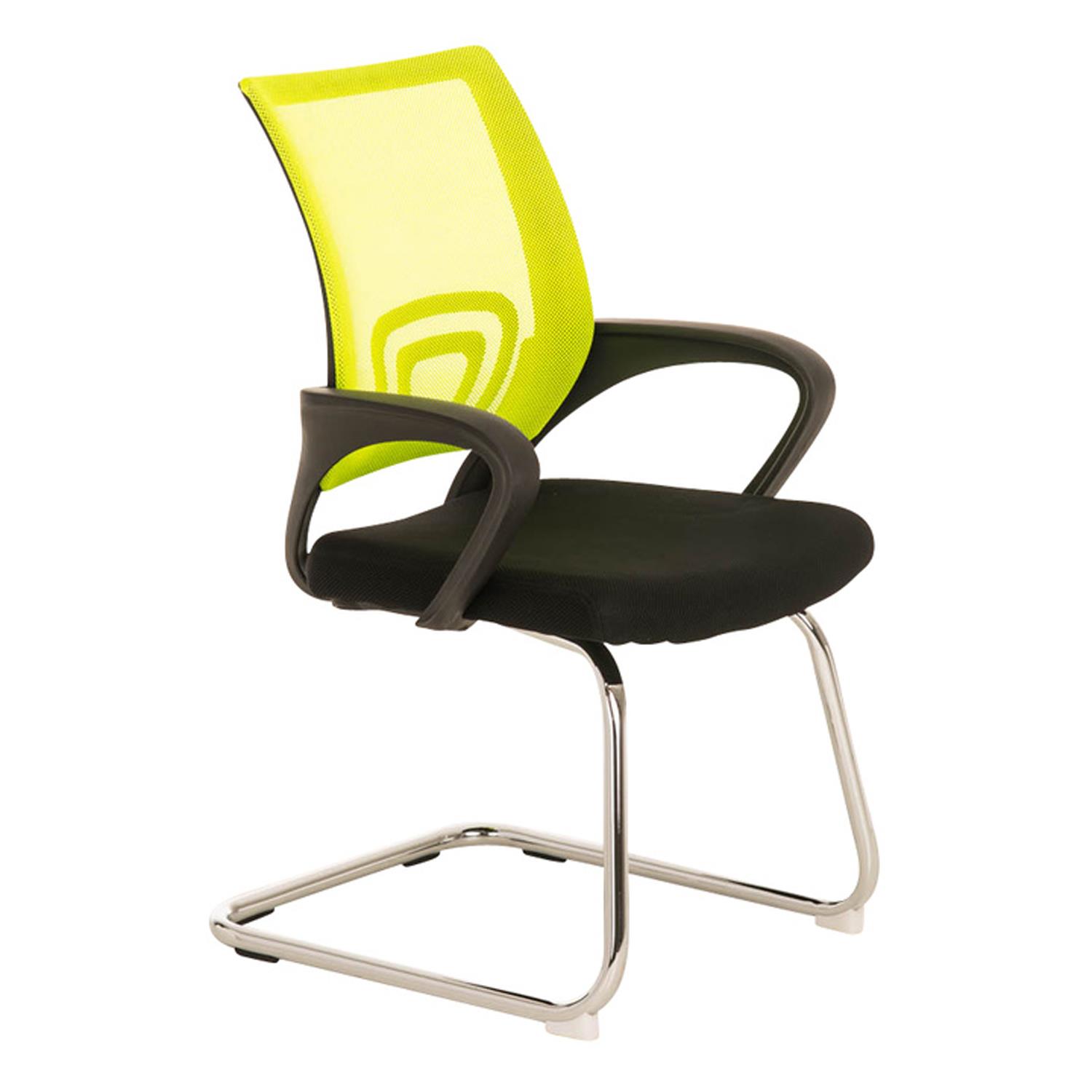 Konferenzstuhl SEOUL V, schönes Design, große gepolsterte Sitzfläche, Farbe Gelb