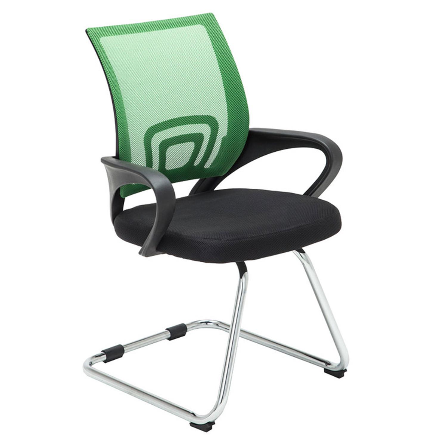 Konferenzstuhl SEOUL V, schönes Design, große gepolsterte Sitzfläche, Farbe Grün