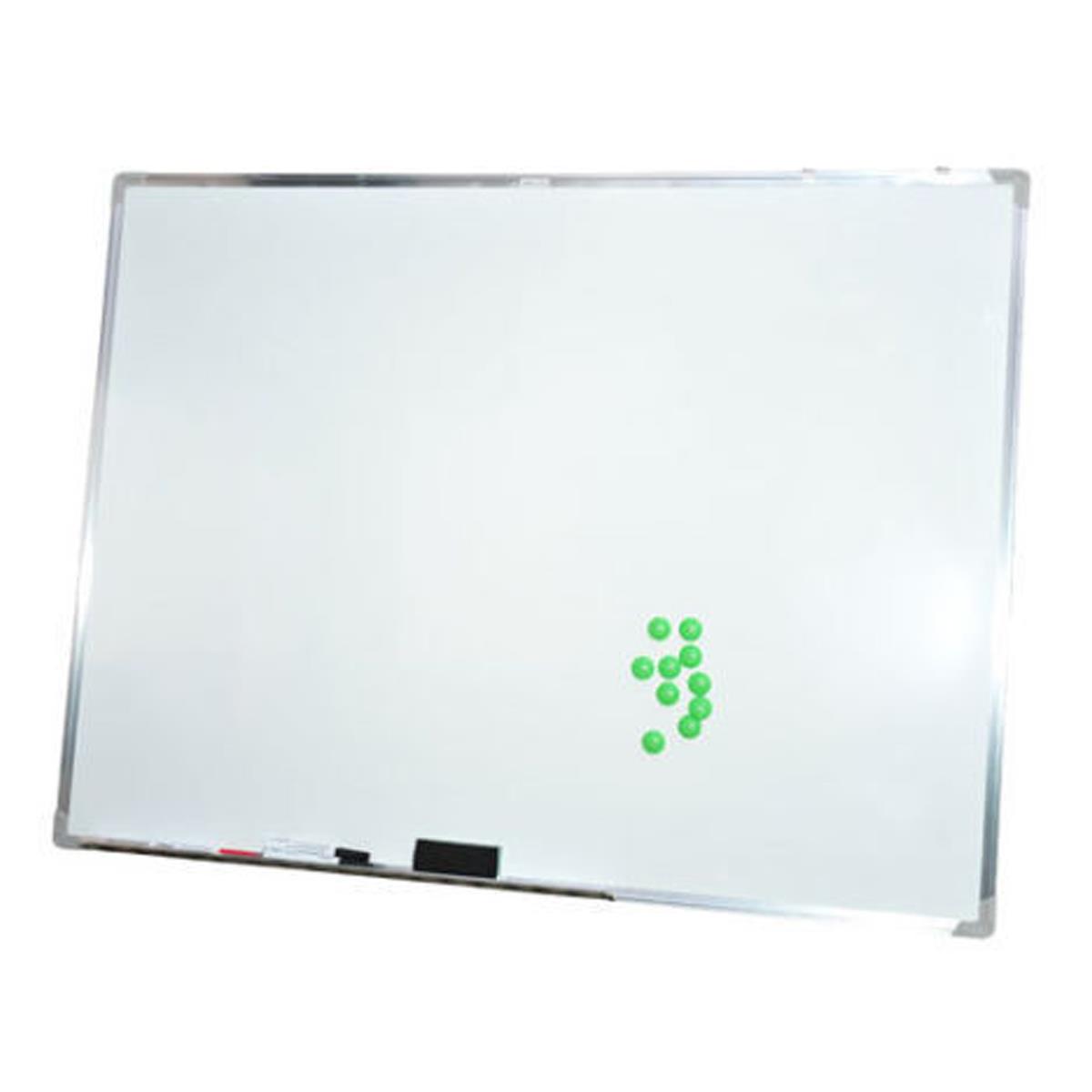 Whiteboard PALMIRA, 110x80 cm, Magnettafel mit 10 Magneten, 1 Schwamm und 4 Markern