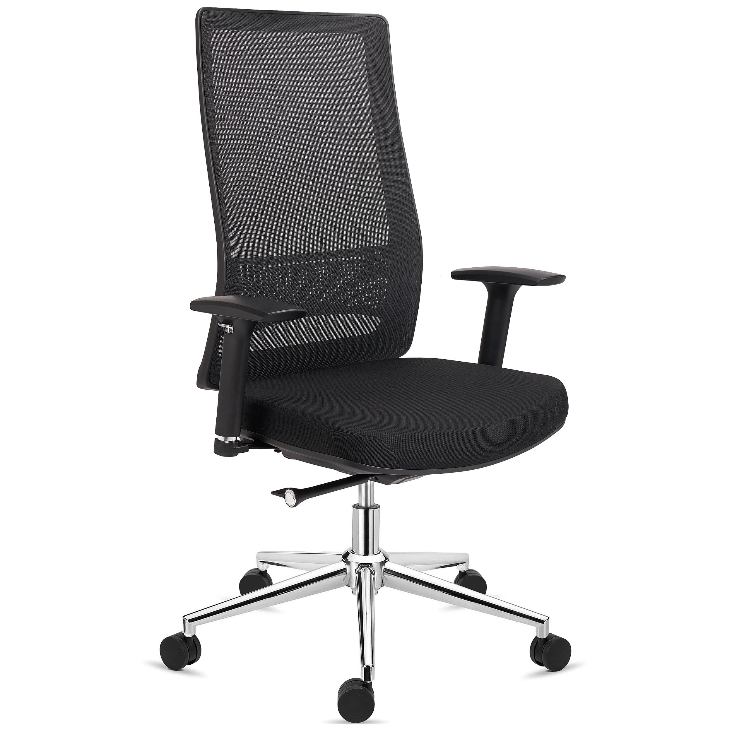 Ergonomischer Bürostuhl SANTOS, 8h-Nutzung, Premium Design, Farbe Schwarz