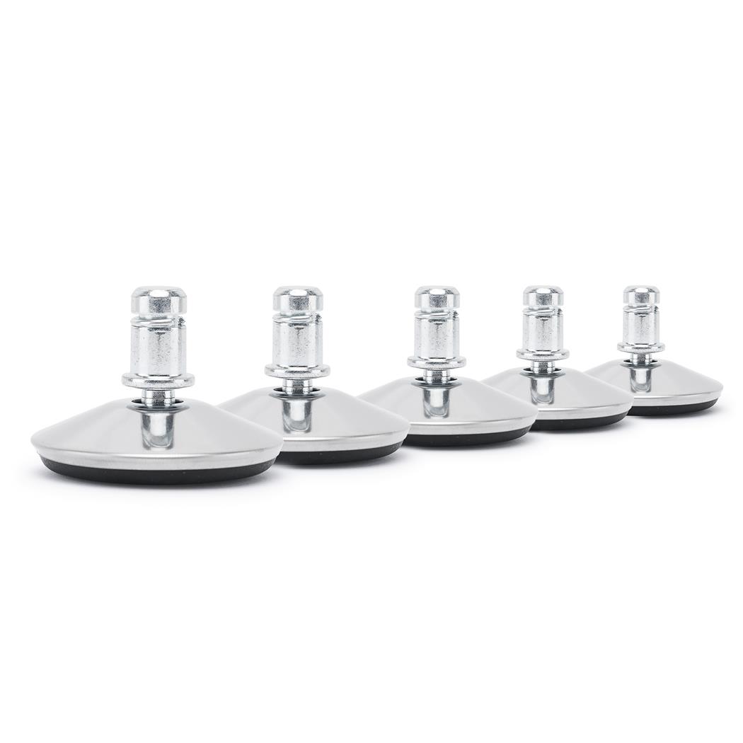 5er Set Bodengleiter GLIDE für Bürostühle aus Metall, elegantes und funktionales Design