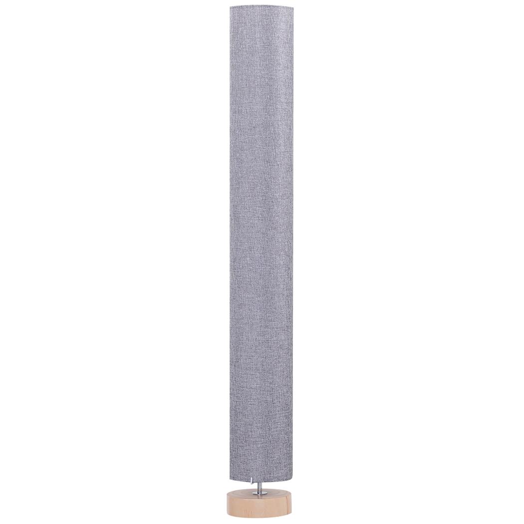 Bürolampe AXIS, moderne Stehlampe in Röhren-Form, Stoff-Lampenschirm, Grau