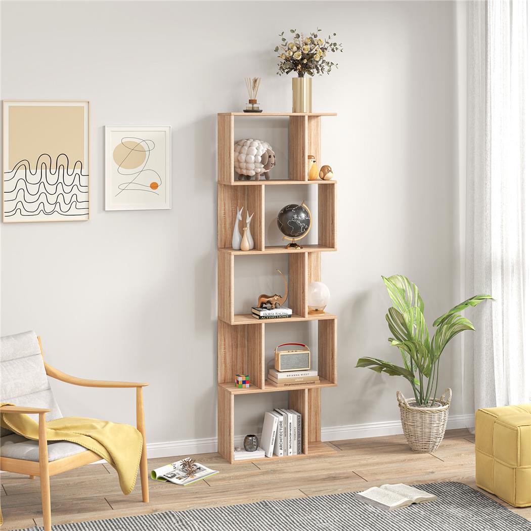 Büroregal AMIX, moderner Stil, 60 x 24 x 184,5 cm, Eiche