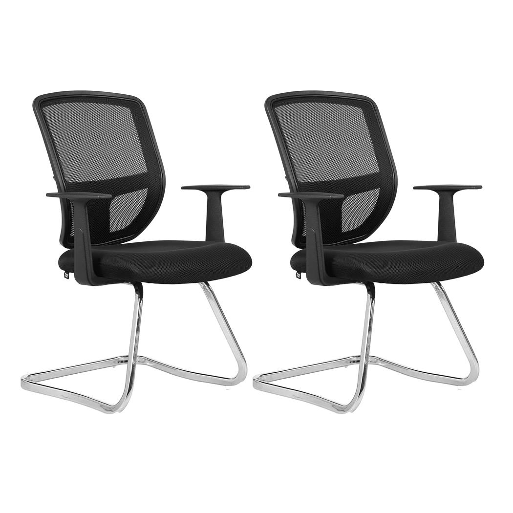 Besucherstuhl DINAMIC V, Freischwinger, Metallgestell, Schwarz