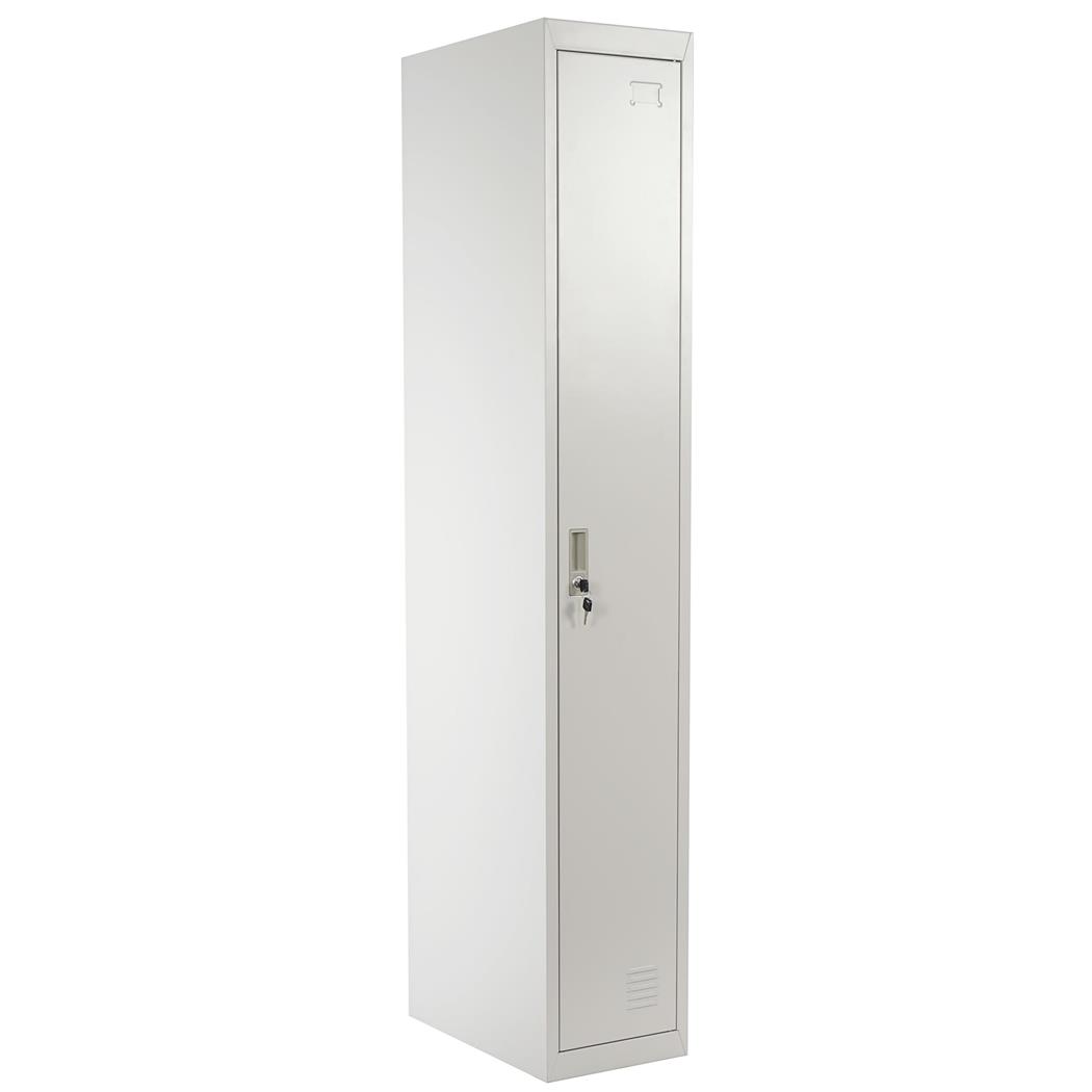 Metallspind LARS, 180x30x50cm, stabiler Umkleideschrank aus Stahl, Farbe Grau