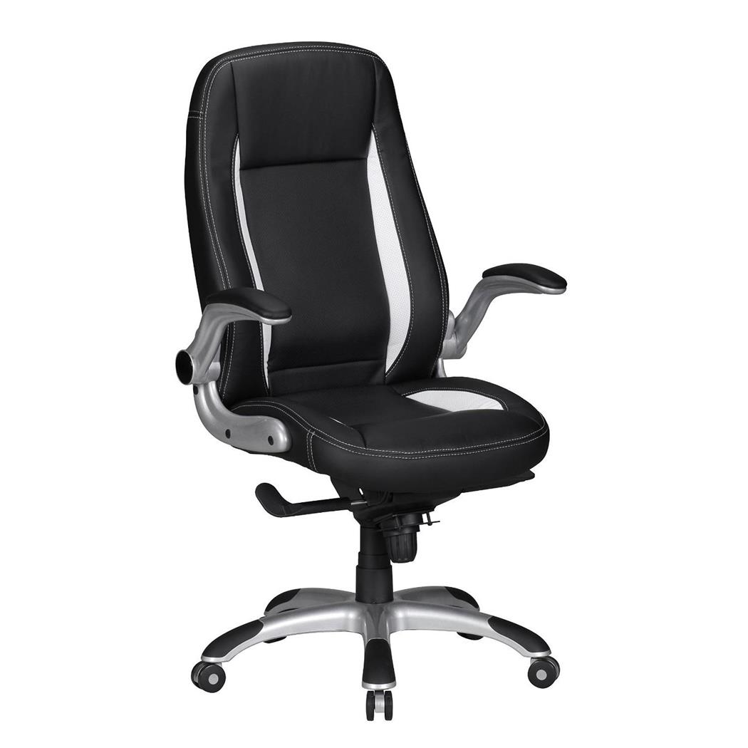 Gamingstuhl MONTREAL, Gaming-Design, für 8h-Nutzung geeignet, Lederbezug, Farbe Schwarz