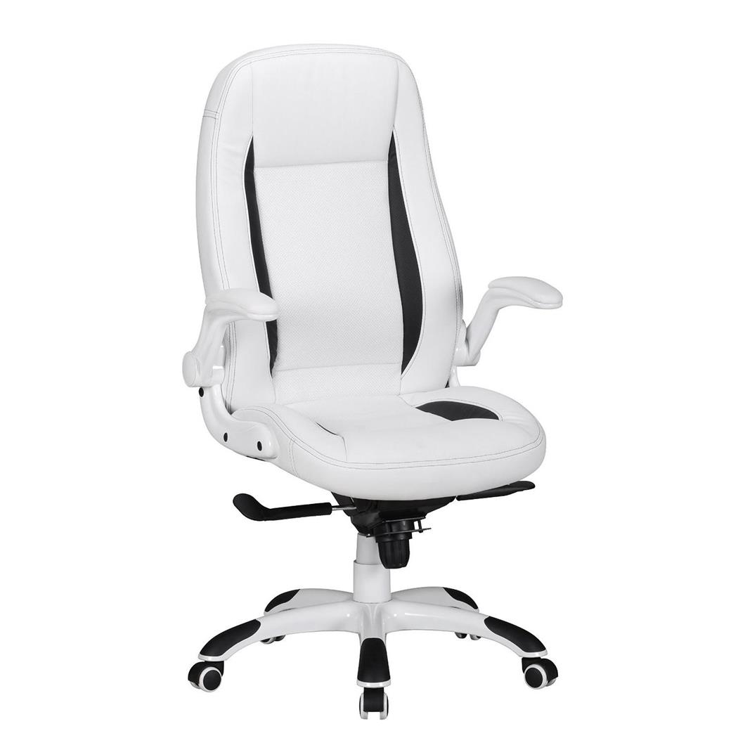 Gamingstuhl MONTREAL, Gaming-Design, für 8h-Nutzung geeignet, Lederbezug, Farbe Weiß