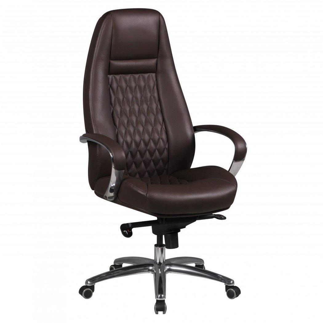 Chefsessel TINDAYA, exklusives Design, Naturleder, Farbe Dunkelbraun