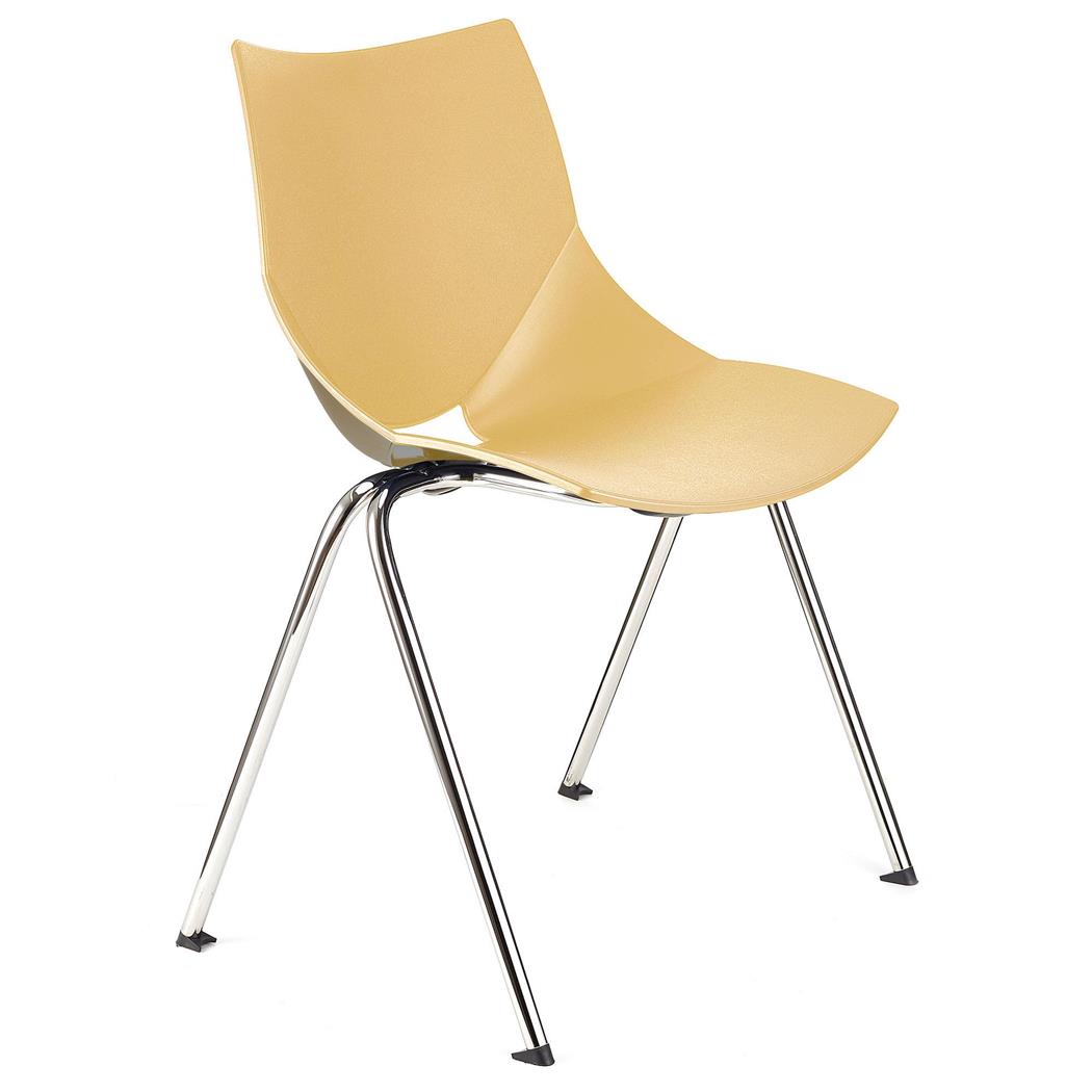 Konferenzstuhl AMIR, bequem und praktisch, stapelbar, Farbe Beige