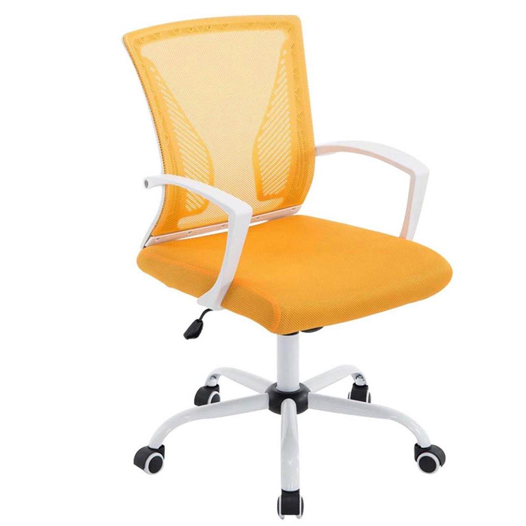 Bürostuhl CUBA WHITE, Metallgestell, atmungsaktiver Netzbezug, Farbe Gelb
