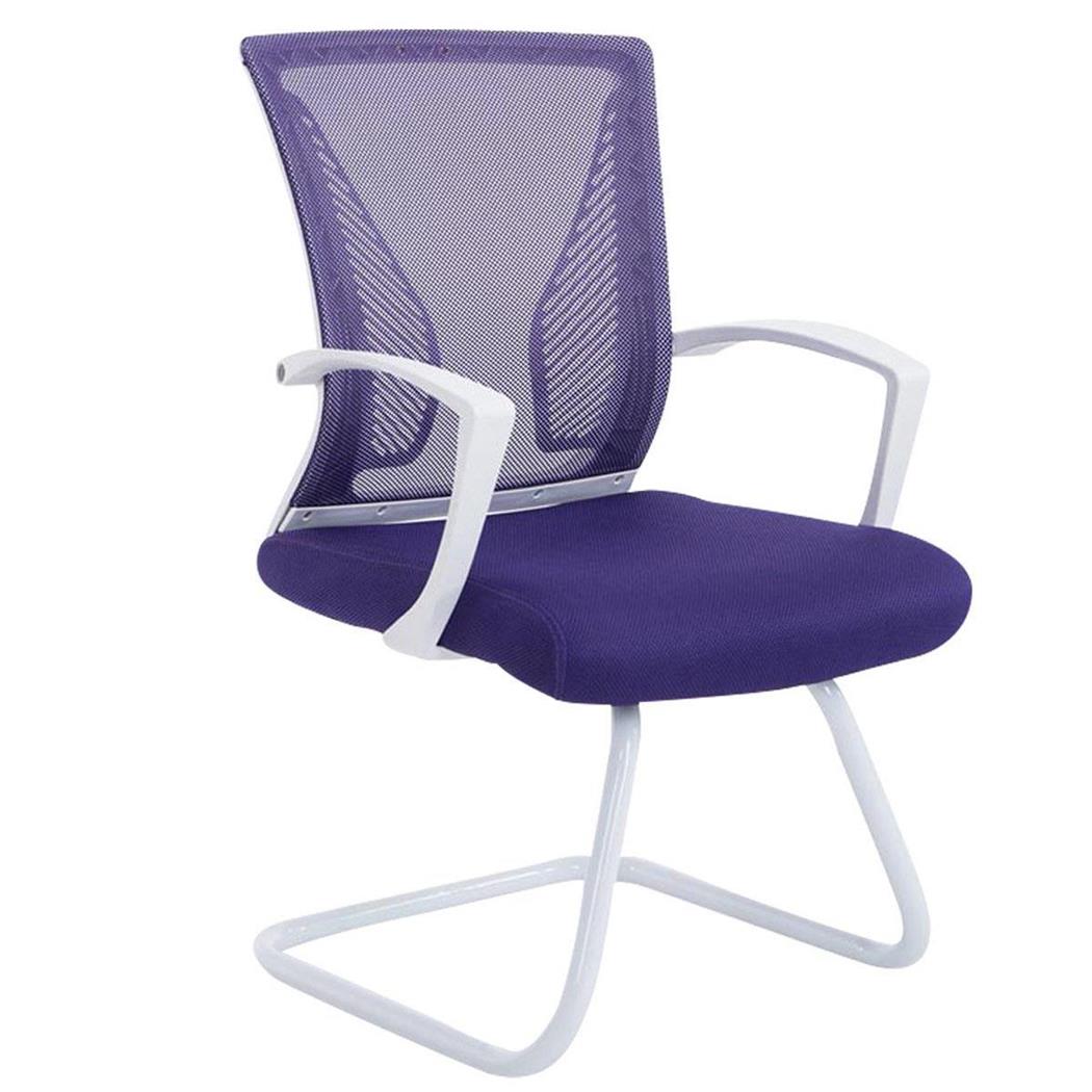 Besucherstuhl CUBA WHITE V, Metallgestell, atmungsaktiver Netzbezug, Farbe Lila