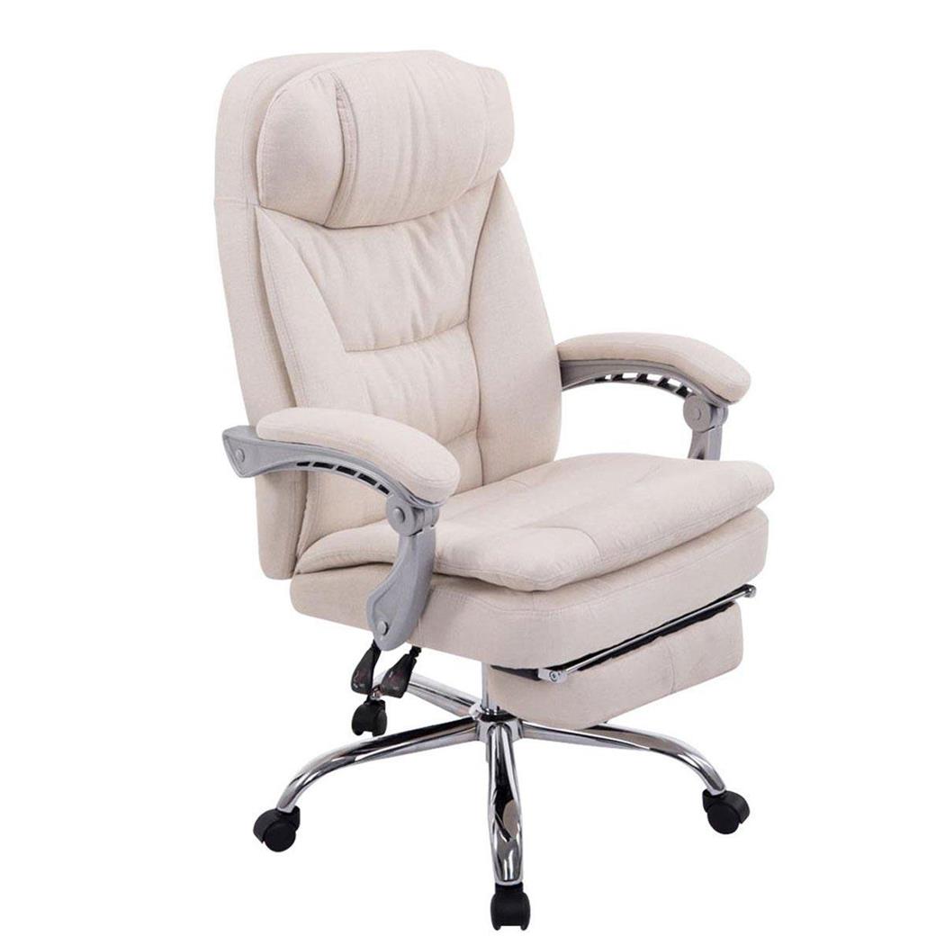 Bürosessel AUSTIN STOFF, neigbar, ausziehbare Fußstütze, Stoffbezug, Farbe Beige