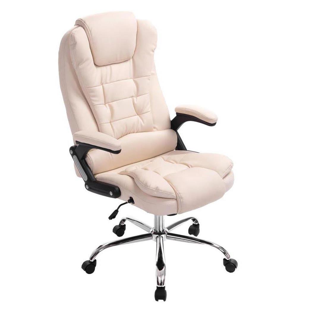 Chefsessel TONI LEDER, dicke Polsterung, belastbar bis zu 150 kg, Farbe Beige