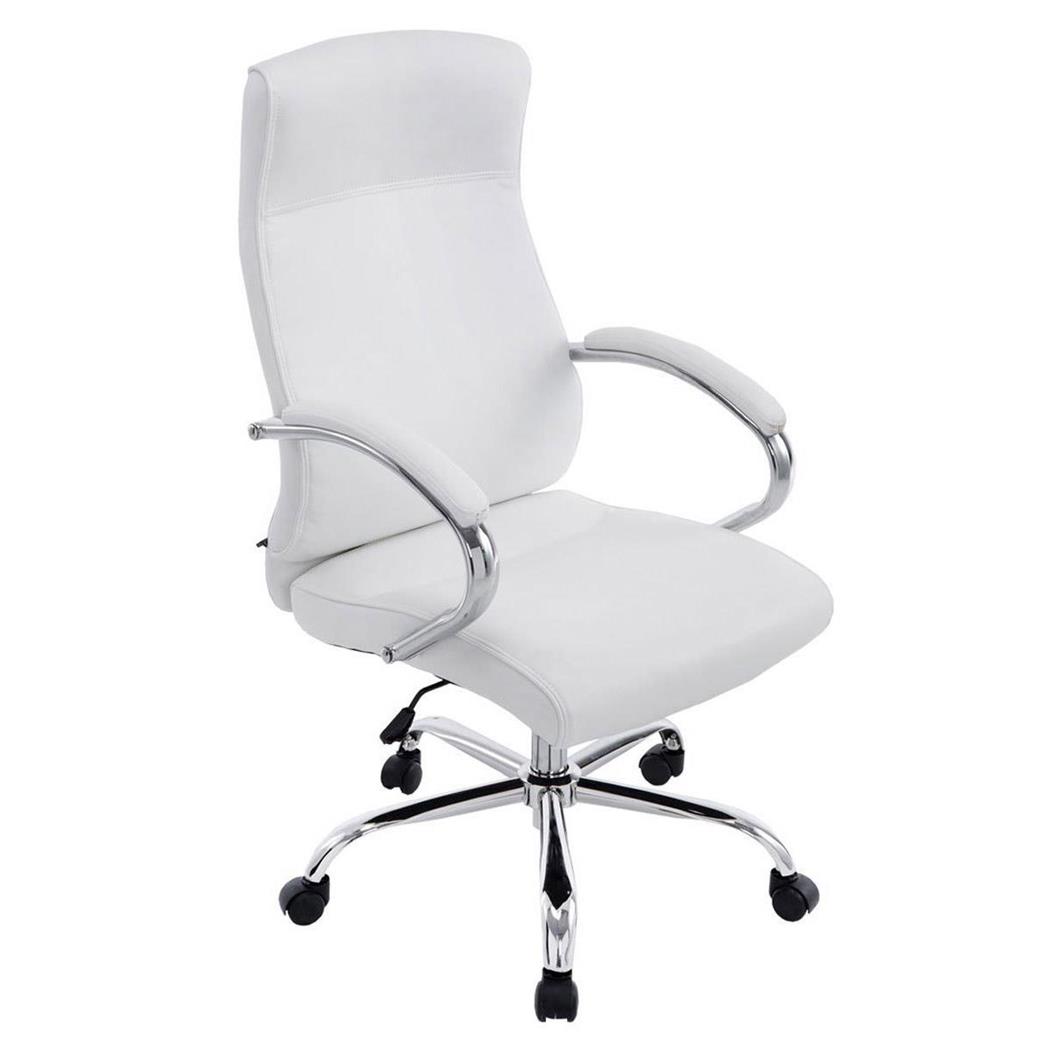 Chefsessel ZURIGO, XXL, dicke Polsterung und Kunstlederbezug, Farbe Weiß