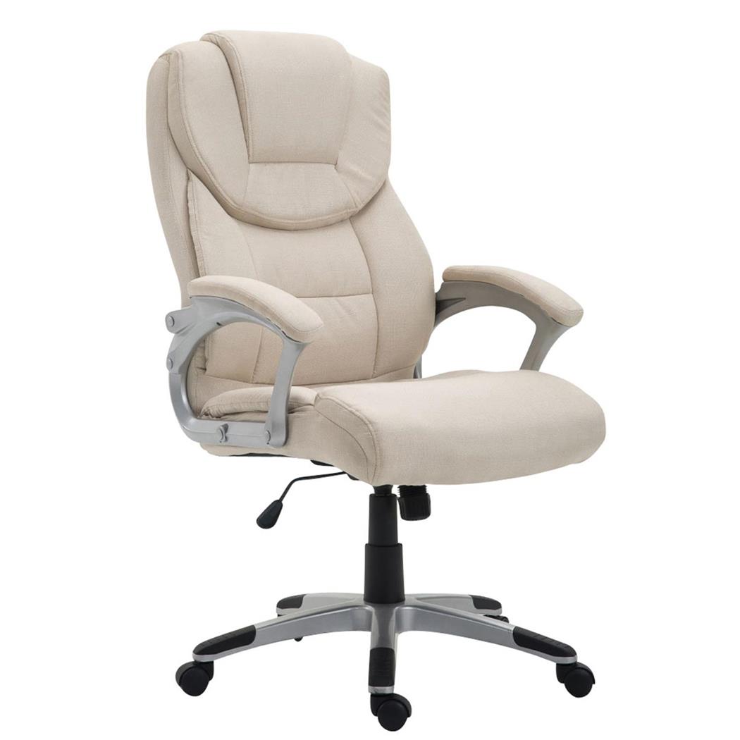 Chefsessel BALTIMORE STOFF, dicke Polsterung, sehr widerstandsfähig, Farbe Beige