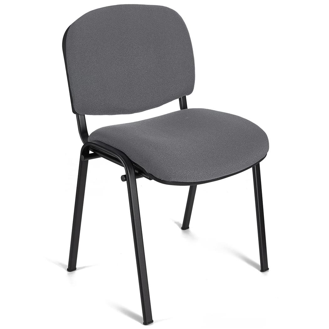 Konferenzstuhl MOBY BASE STOFF, bequem und praktisch, stapelbar, Farbe Grau