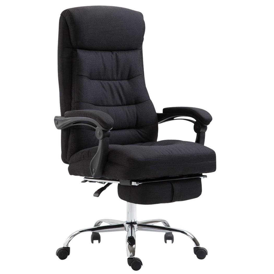 Bürostuhl ARGO STOFF, dicke Polsterung, Fußstütze, Farbe Schwarz