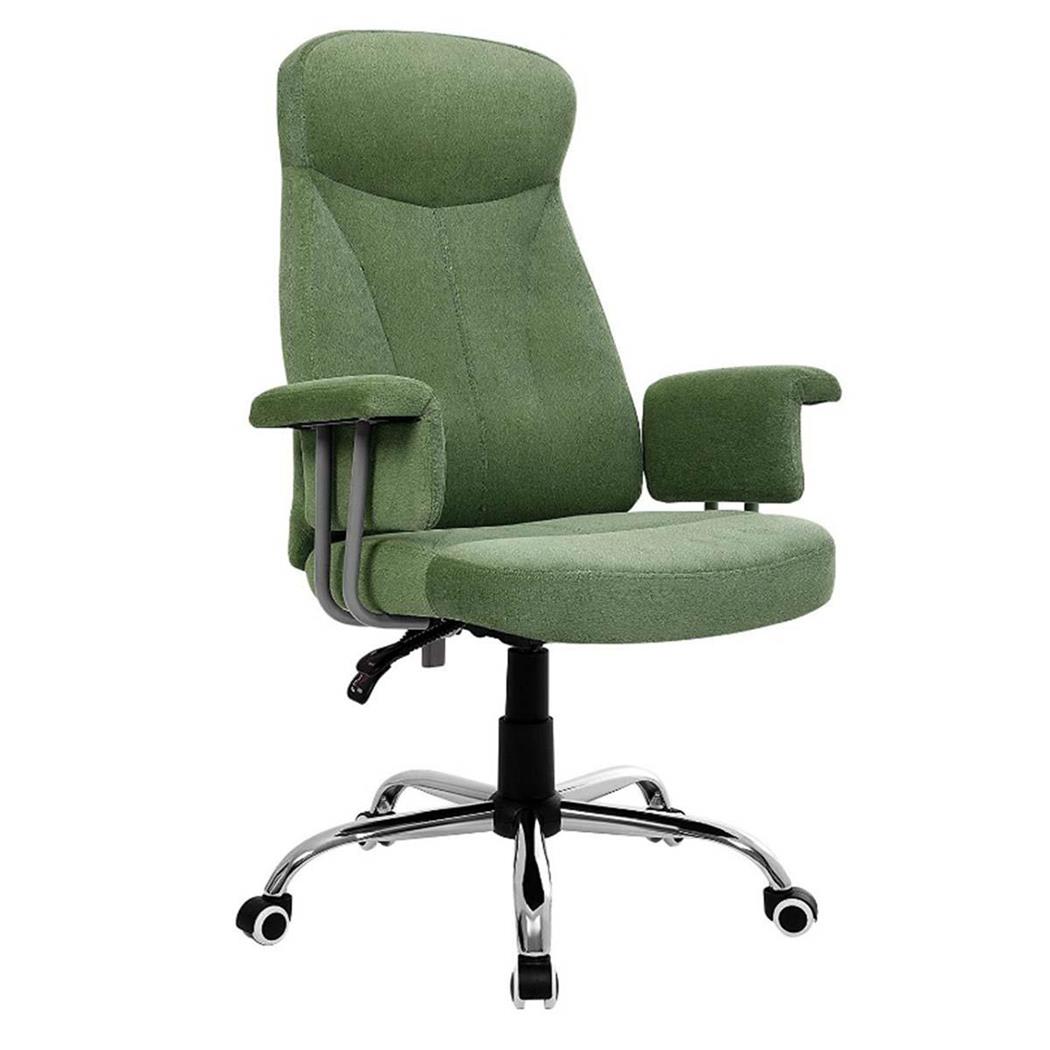 Bürostuhl KIRA, ergonomisches Design, dicke Polsterung, Stoffbezug, Farbe Grün