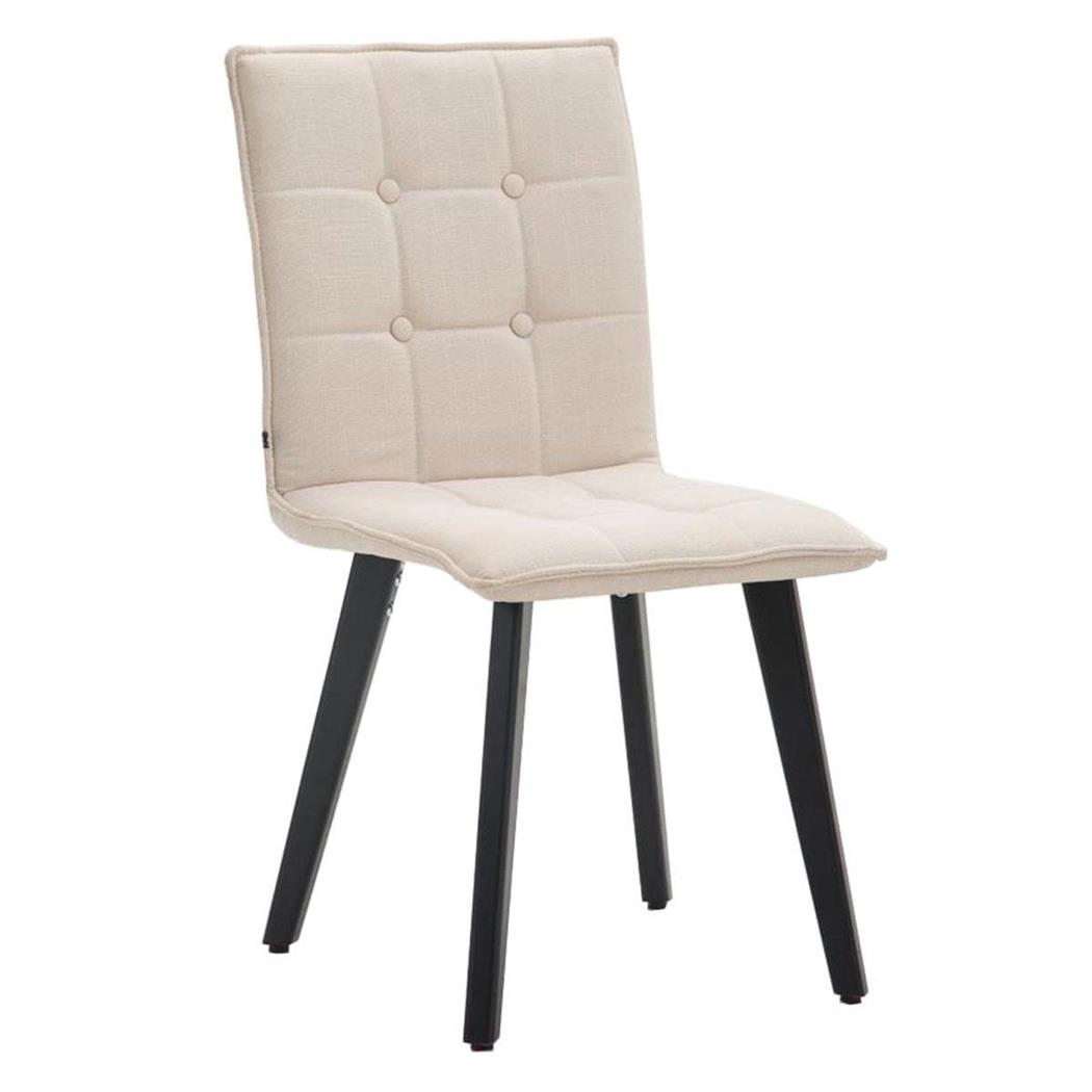 Besucherstuhl ERNY, schwarze Stuhlbeine, Stoffbezug, Farbe Beige