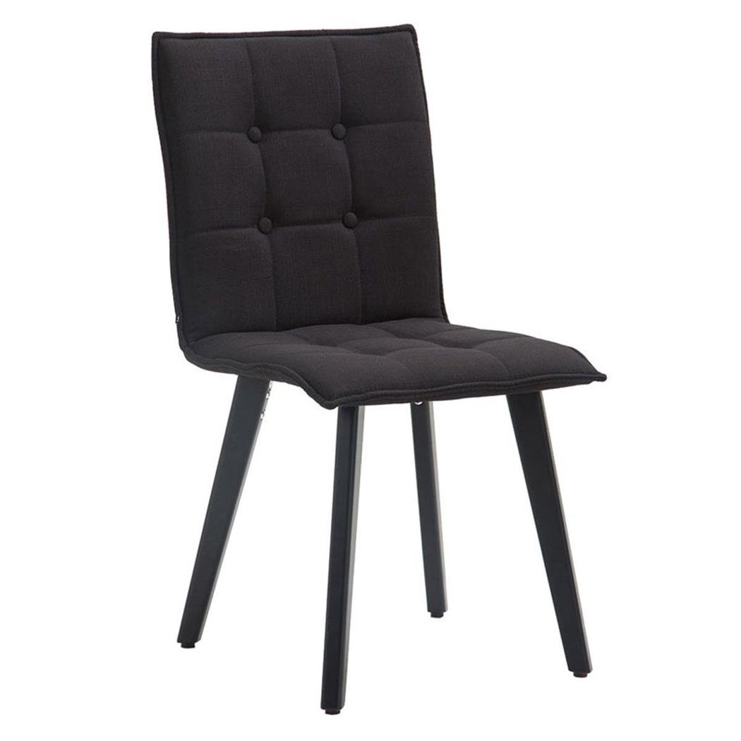 Besucherstuhl ERNY, schwarze Stuhlbeine, Stoffbezug, Farbe Schwarz