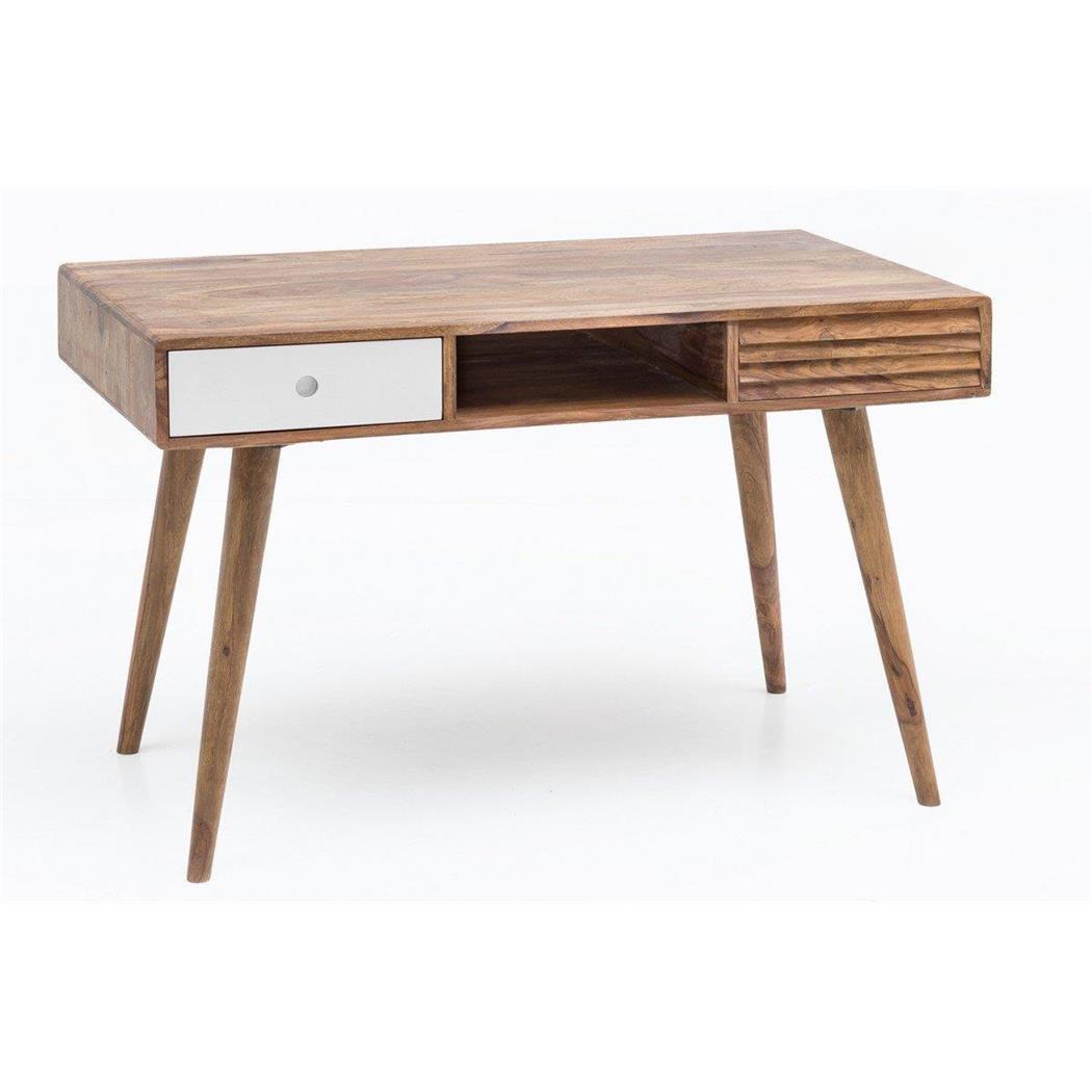 Schreibtisch PRAG, Ausmaß 117x60x75 cm, Holz, Farbe Eiche und Weiß