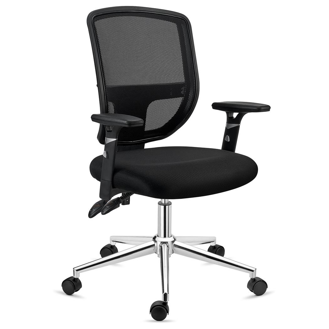 Bürostuhl DINAMIC, für die 8h-Nutzung, verstellbare Rückenlehne, bequem und robust, Farbe Schwarz