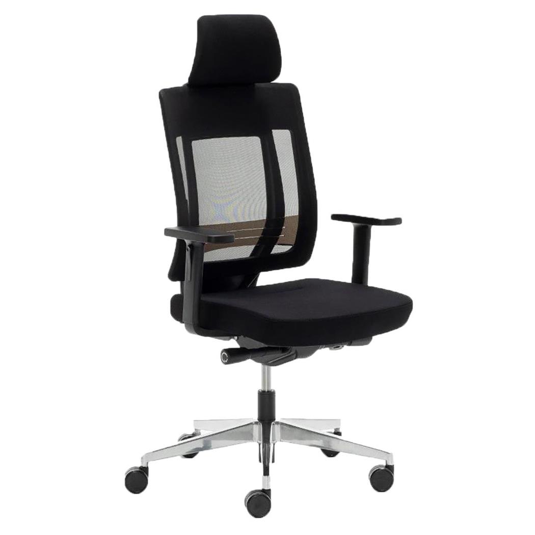 Ergonomischer Bürostuhl OTAWA, 8h-Nutzung, Exklusives Design, Verstellbar, Farbe Schwarz