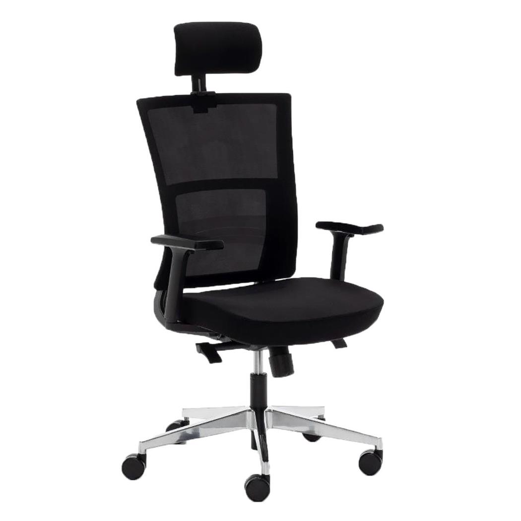 Ergonomischer Bürostuhl EDMONTON, für die intensive 8h-Nutzung, Qualität und Design, Farbe Schwarz