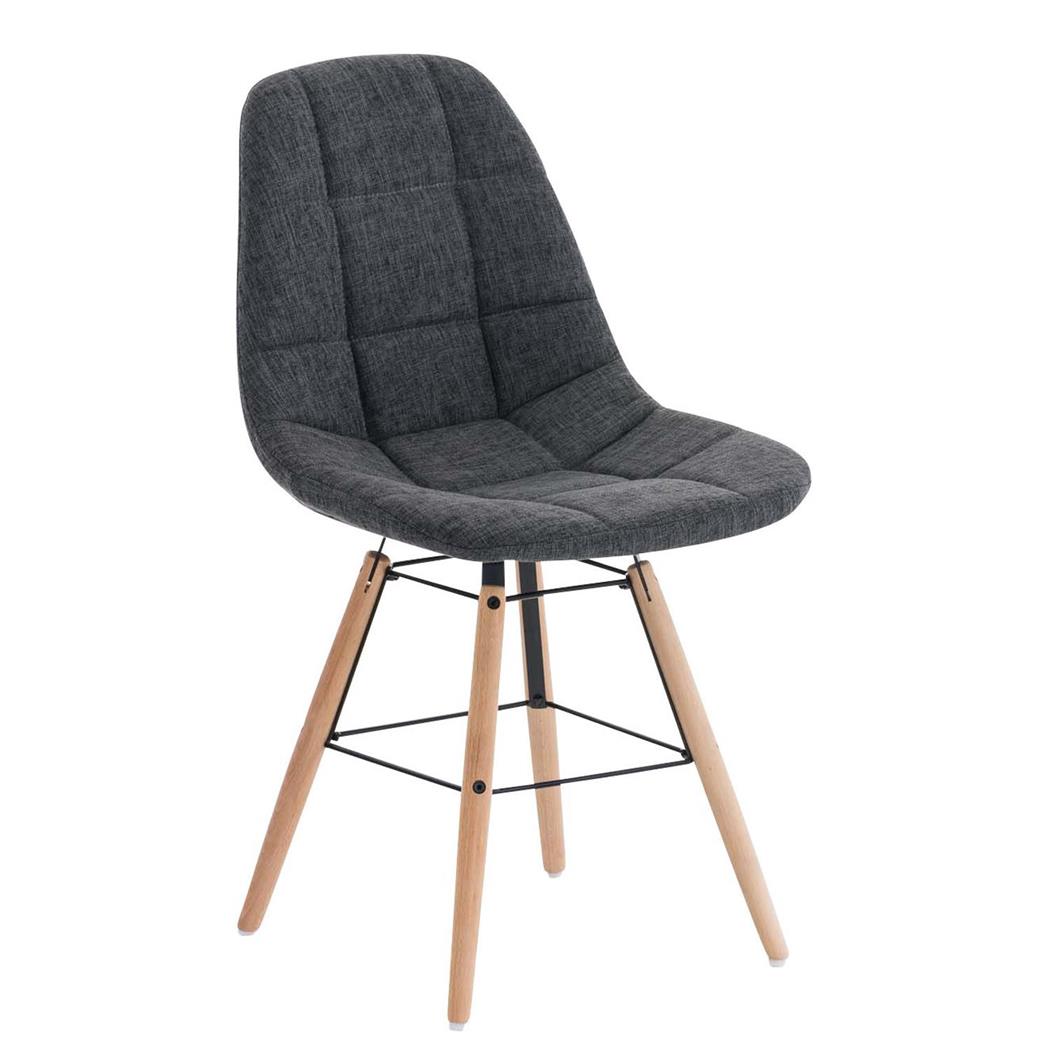 Besucherstuhl TOMMY STOFF, exklusives Design, Farbe Dunkelgrau
