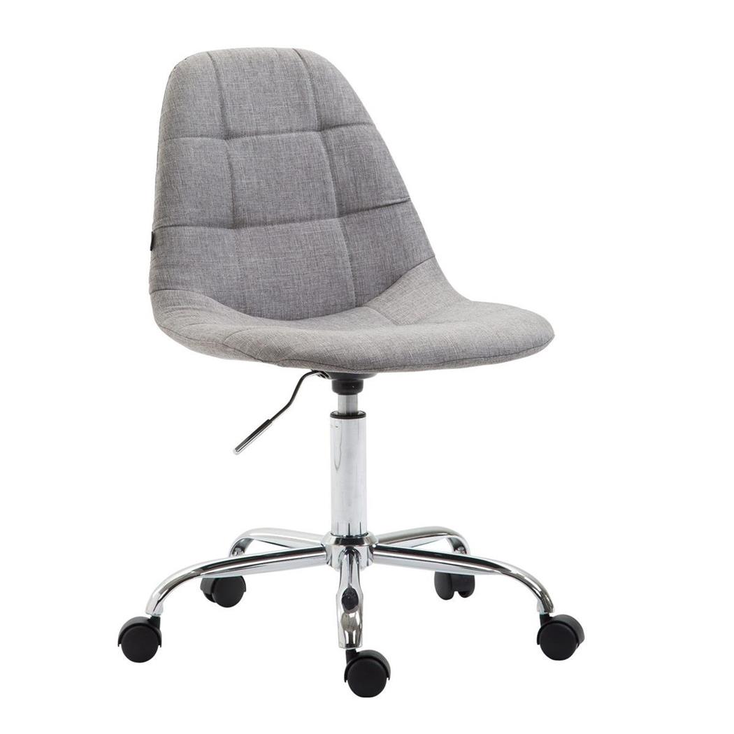 Bürostuhl DANIEL, dicke Polsterung, Metallgestell, Stoffbezug, Farbe Grau