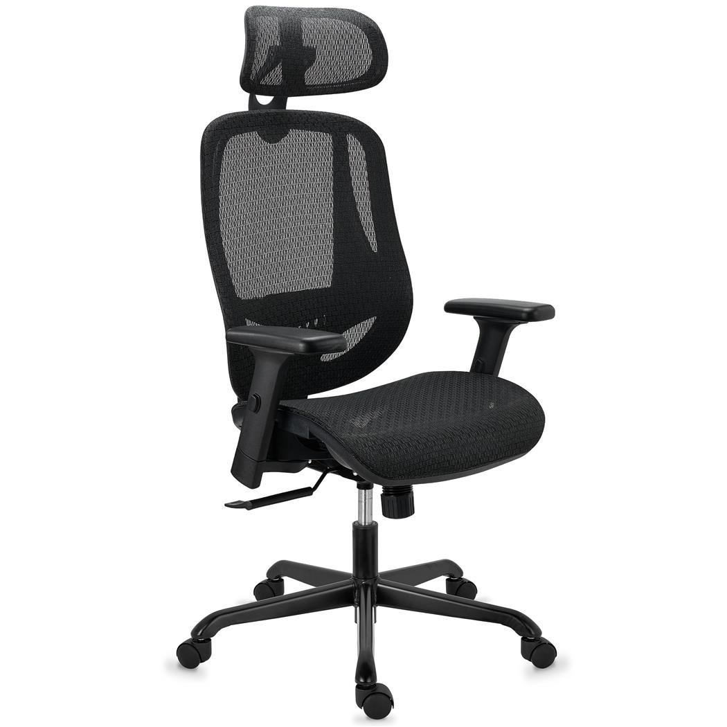 Ergonomischer Bürostuhl NOVA, Sehr komfortabel und regulierbar; Beste Qualität und Design, Netzstoff, Farbe Schwarz