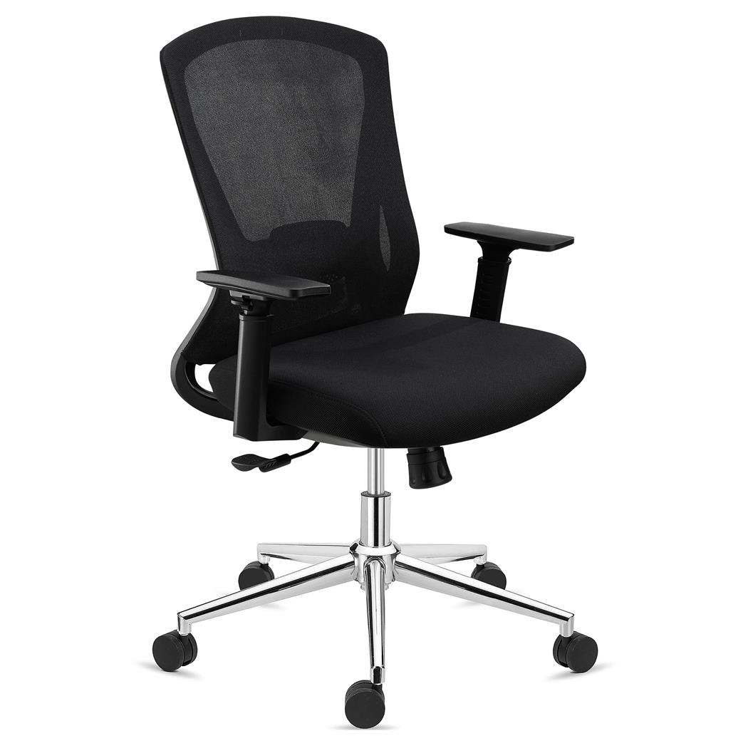 Ergonomischer Bürostuhl RIVER, modernes Design, Wippfunktion, Farbe Schwarz