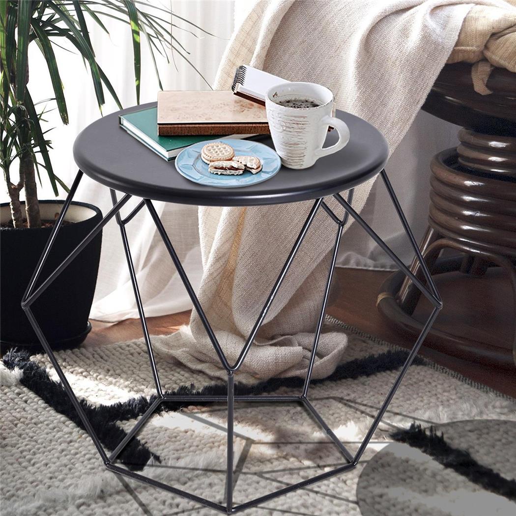 Beistelltisch TROPI, modernes Design, Maße 51x51x44cm, aus Stahl, Farbe Schwarz