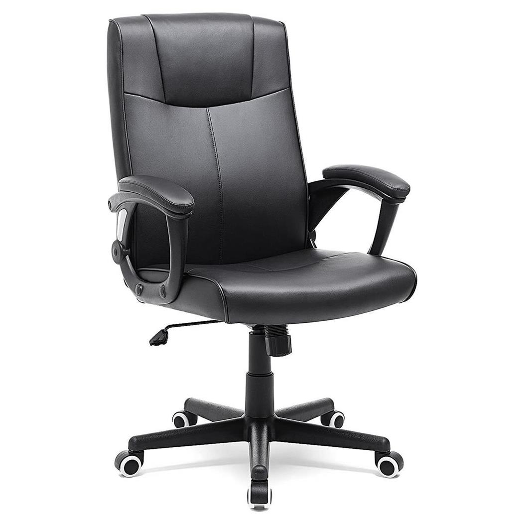 Chefsessel DIPLO, elegantes Design, dick gepolstert, Kunstleder, Farbe Schwarz