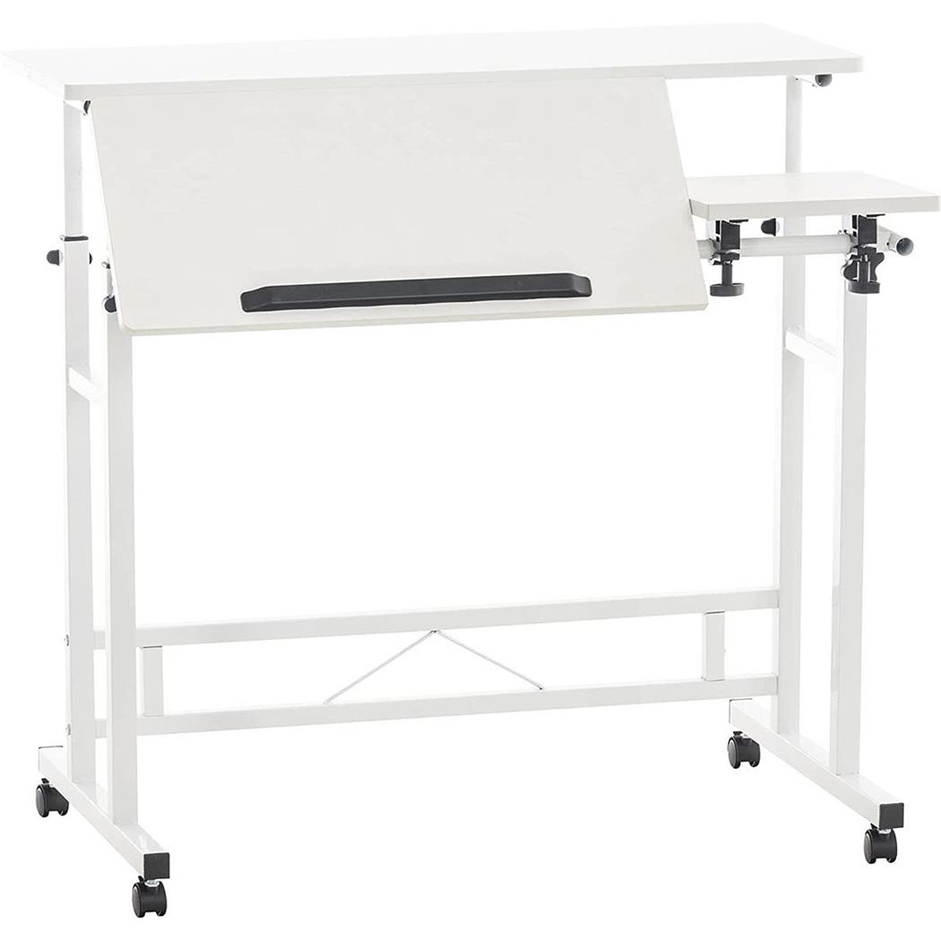 Computertisch COMPY, Abmessungen 59x80x64-94 cm, höhenverstellbar, Holz, Farbe Weiß