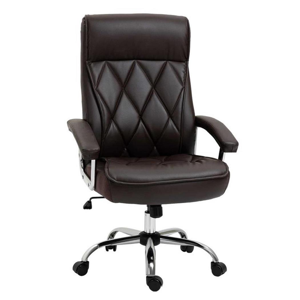 Chefsessel BENITO, komfortabel gepolstert, elegantes Design, Kunstleder, Farbe Braun