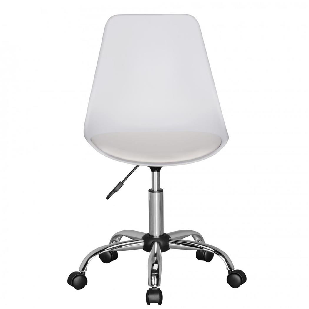 Bürodrehstuhl PACIFIC, modernes Design, höhenverstellbar, Metallfußkreuz, Farbe Weiß