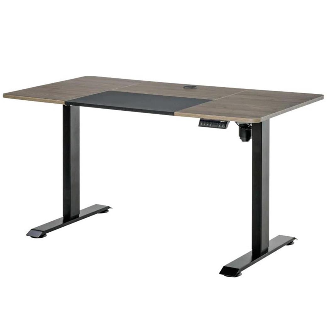 Computertisch NAIROBI PLUS, höhenverstellbar, Abmessungen 140 x 70 x 72–116 cm, aus Teakholz