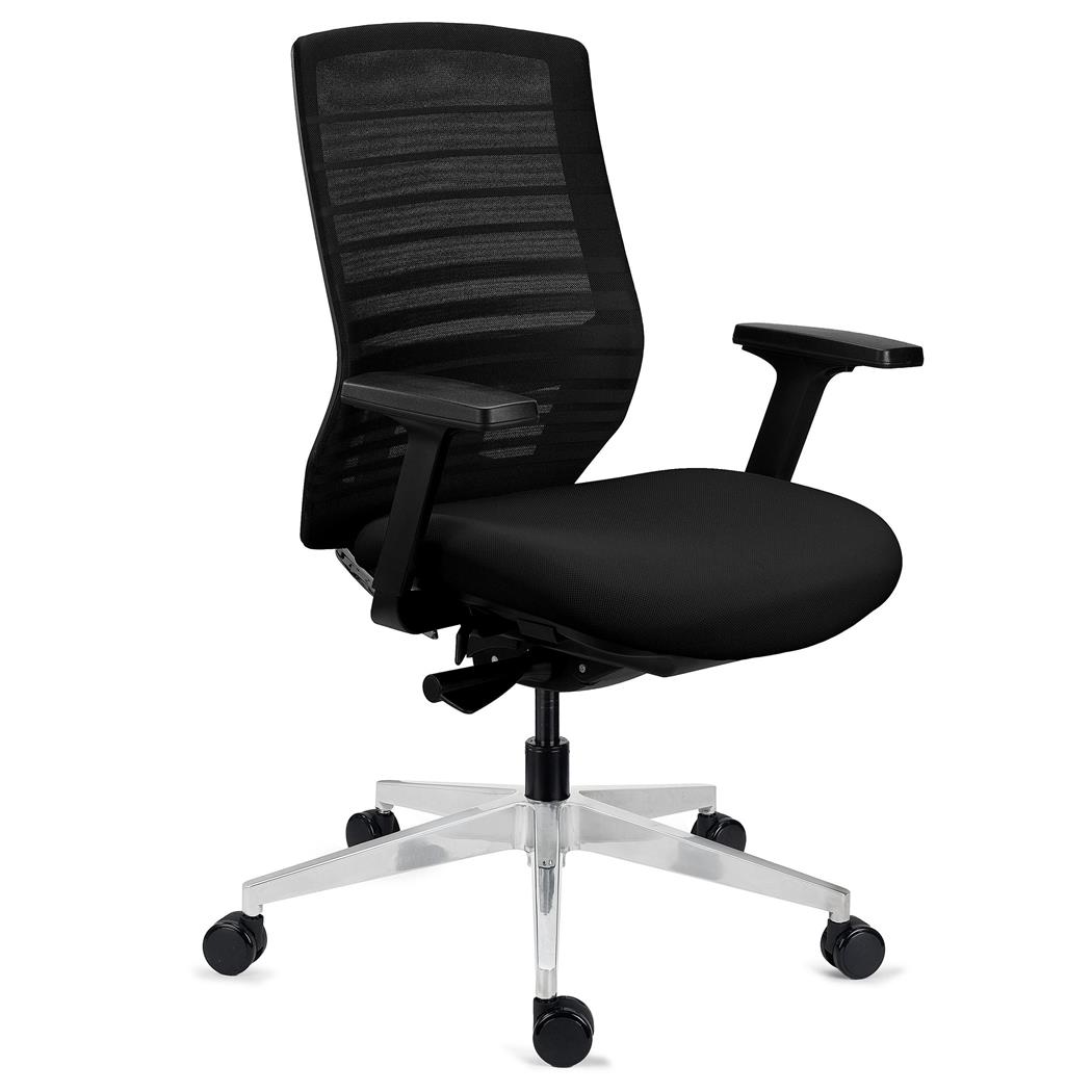 Ergonomischer Bürostuhl TAURUS, modernes Design, verstellbare Rückenlehne, Netzstoff, Farbe Schwarz