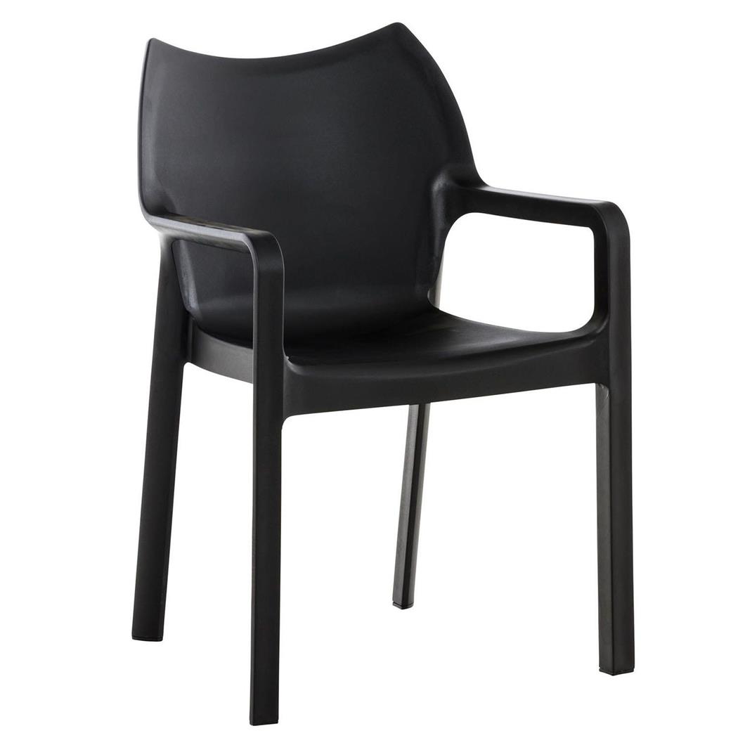 Besucherstuhl SAMOS, modernes Design, Stapelbar, Farbe Schwarz