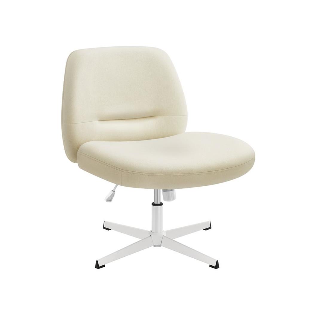 Besuchersessel COMFY, drehbar und höhenverstellbar, bequem gepolstert, Farbe Creme