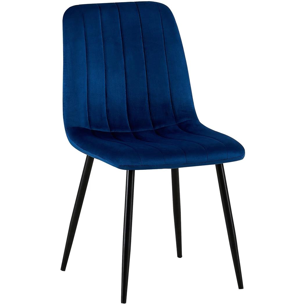 Besucherstuhl DAITONA, bequem und modern, aus Samt; Blau