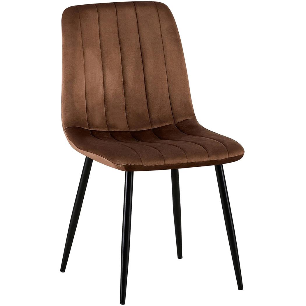 Besucherstuhl DAITONA, bequem und modern, aus Samt; Braun
